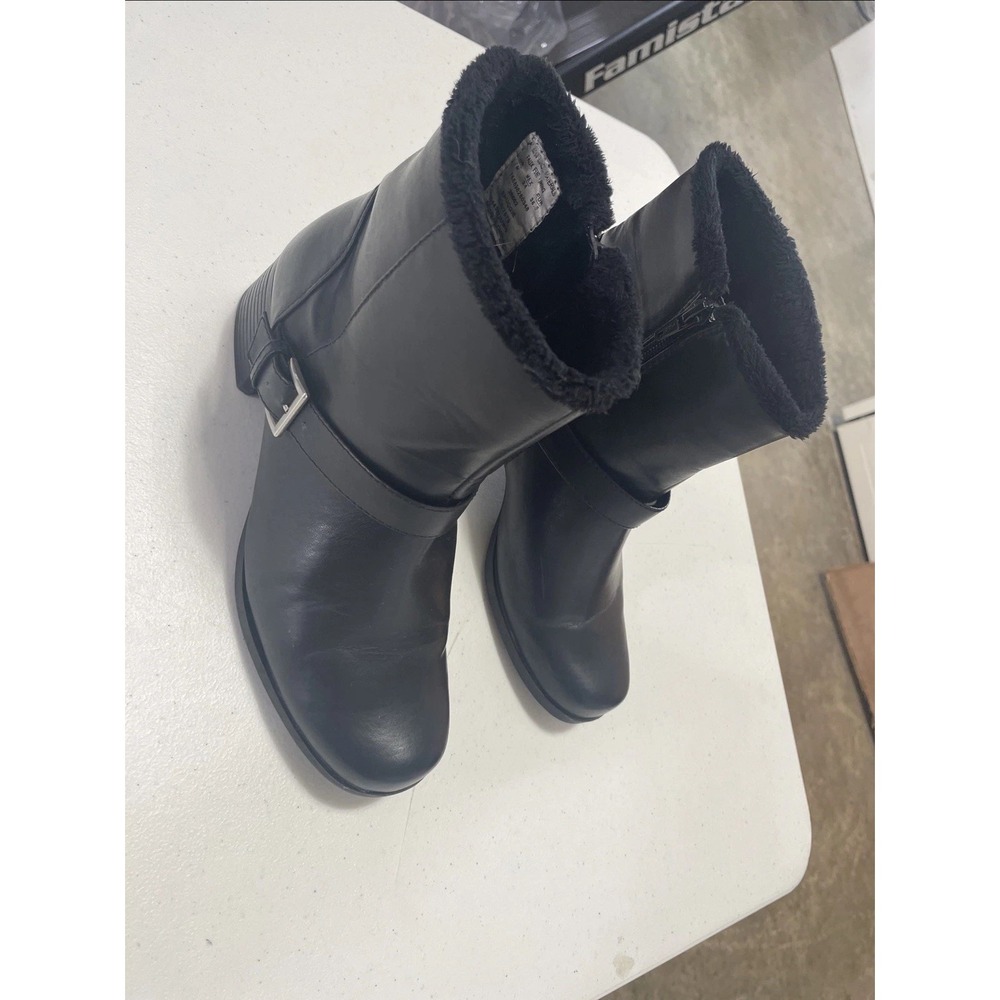 Weathermatics by‎ Khombu Side Zipper Faux Fur Lined  Ankle Boots 7 Black Women's